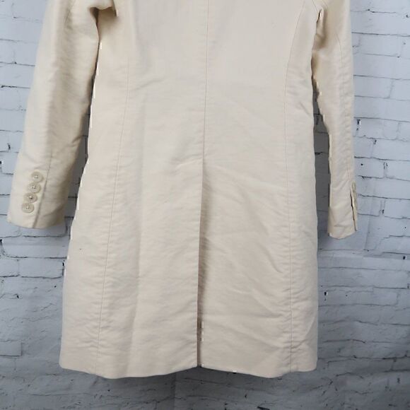 BANANA REPUBLIC CREAM FAUX SUEDE LONG SLEEVE BUTTON DOWN COAT SIZE XS - Picture 16 of 16